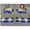 Image 2 : Vintage Wool Curling Sweater - Buffalos with St. Vital Curling Patch - Easy Sz L/ XL 