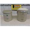 Image 1 : Medalta 5 Gal Crock + 6 Gal Crock with Lid - chipped