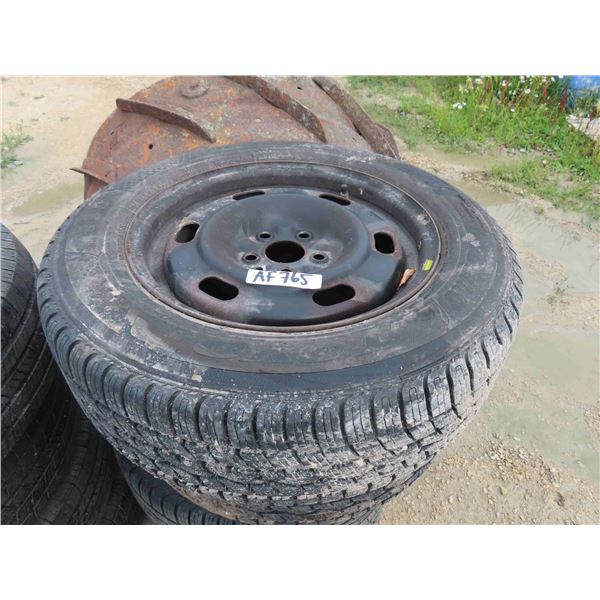 Set of 4 Toyo 195/ 65 R15 Celsius Winter Tires on 5 Bolt Rims - Good Tread