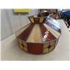 Image 2 : Pool table Stained Glass Light Fixture - 3 Bulb 10" x 18" x 35" 