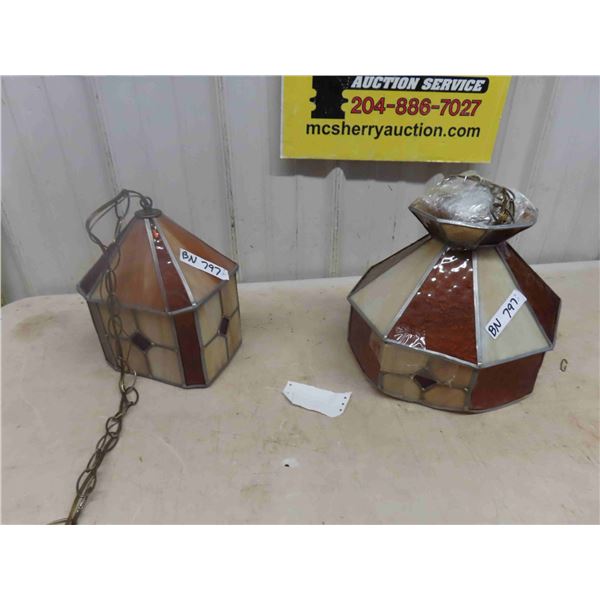 2 Stained Glass Light Fixtures