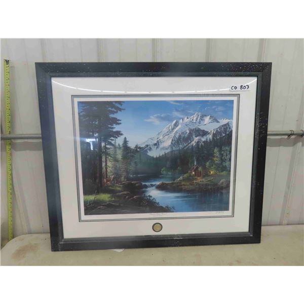 Ducks Unlimited Framed Print ' Summer Cabin Retreat' by Fred Buchwitz - Signed 