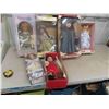 Image 1 : 6 Porcelain Dolls with Boxes 15" to 20" Tall 