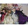 Image 4 : 12 Porcelain Dolls - Victorian Theme 16" Tall