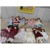 Image 1 : 12 Porcelain Dolls - Variety 16" Tall 