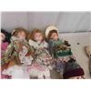 Image 4 : 13 Porcelain Dolls - Variety from 16" to 20" Tall 