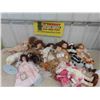 Image 1 : 8 Porcelain Dolls - Victorian Theme 16" to 20" - Including 1999 Eaton's Beauty Doll