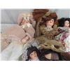 Image 2 : 8 Porcelain Dolls - Victorian Theme 16" to 20" - Including 1999 Eaton's Beauty Doll
