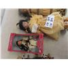 Image 3 : 4 Indigenous Styled Porcelain Dolls- 1 with Box 9" to 16" Tall 
