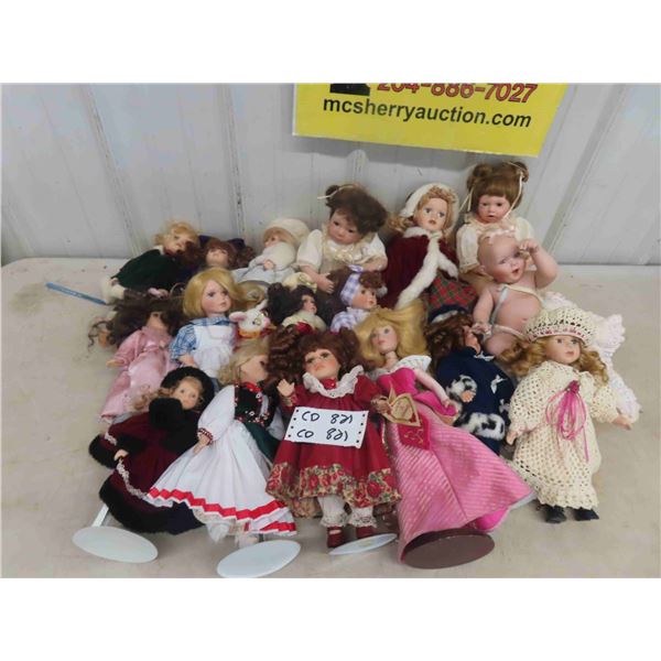 18 Porcelain Dolls - Variety of Personalities 