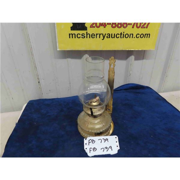 Coal Oil Lamp with Wall Mount