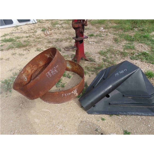 2 Steel Wheel Spacers + Auger Hopper