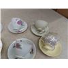 Image 2 : 9 Cups + Saucer China Pairs; Queen Anne, Bavaria, Royal Vale, plus others