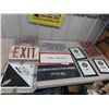 Image 1 : Metal  Signs ; Exit, Shop + Multi Warning Signs, Various Shop Signs, plus others