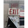 Image 2 : Metal  Signs ; Exit, Shop + Multi Warning Signs, Various Shop Signs, plus others
