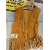 Image 3 : 2 Leather ? Deer Hide Vests - Believed Sz LG