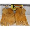 Image 4 : 2 Leather ? Deer Hide Vests - Believed Sz LG