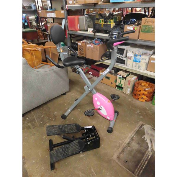 Folding Xercise Bike - Lesnet, York Quick Step Exerciser