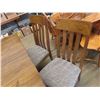 Image 2 : Dining Room Table - Pine with Built in Leaf 30" x 42" x 60" & 4 Chairs with Upholstered