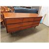 Image 1 : Sweet 9 Drawer Mid Century Dresser - Royal Walnut 18" x 31" x 66" 