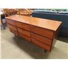 Image 2 : Sweet 9 Drawer Mid Century Dresser - Royal Walnut 18" x 31" x 66" 