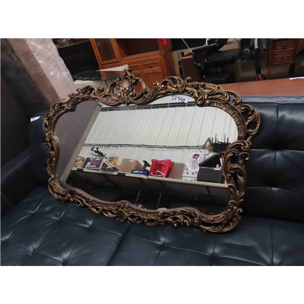 Very Large + Ornate Wall Mirror - Wonder Glo 33" x 51" 