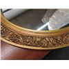 Image 3 : Oval Wall Mirror with Ornate Frame 19.5" x 27.5" , Other Mirror with Floral Design 14" x 40" 