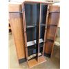 Image 2 : Upright 2 Door Storage Cabinet for DVDs + CDs 12.5" x 23" x 64" 