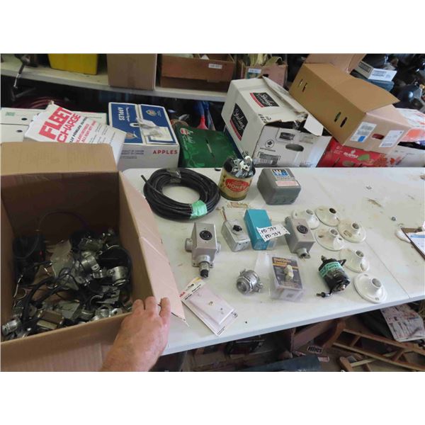 Electrical 14/2 Wire, Plugs, Switches, Covers, Clamps, plus more