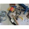 Image 3 : Mix of Carpentry Items ; Caulking Gun, Brick Layer Line, Snaps, Rings, Plane, plus more