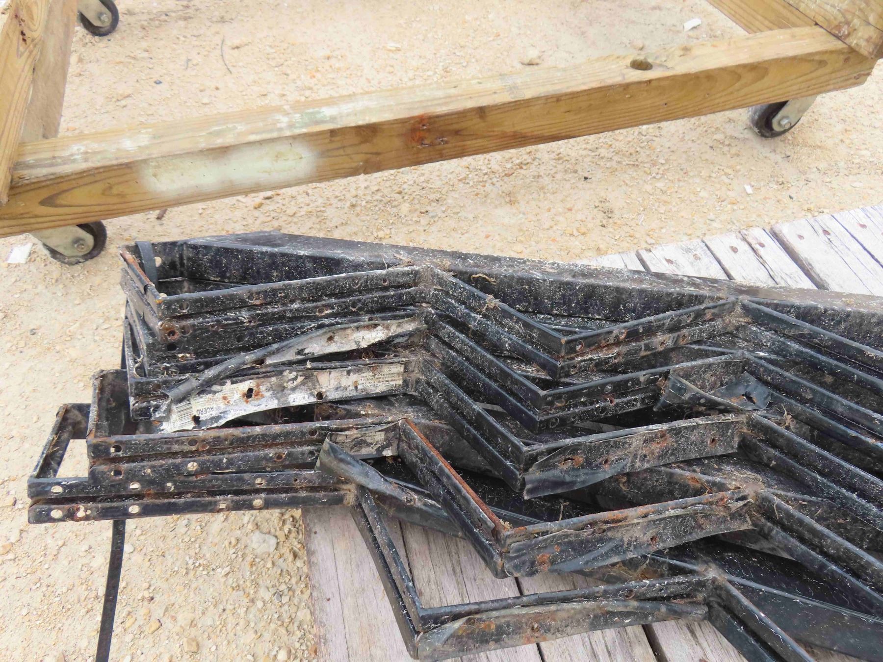 Stairs Risers Stringers 5 Heavy Steel Stair Stringers/ Risers - 5 Step - McSherry Auction ...