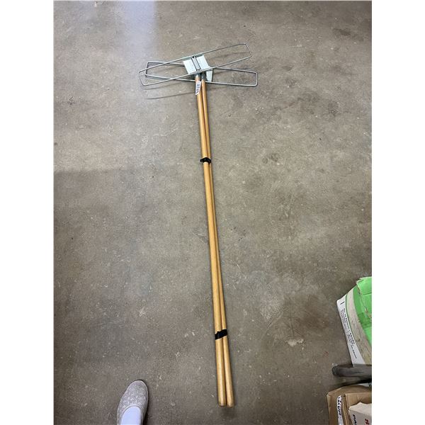 Swivel Collapsible Janitorial Push Broom with Replaceable Heads - all seems new