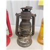Image 3 : 3 Barn Lanterns, Jug of Lamp Oil