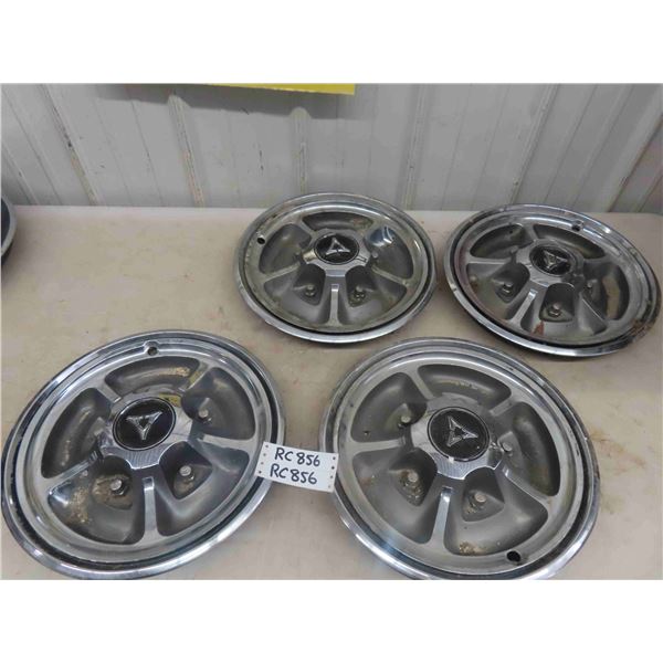 4 Chrome Vintage 1960s Mopar Hubcaps 15''