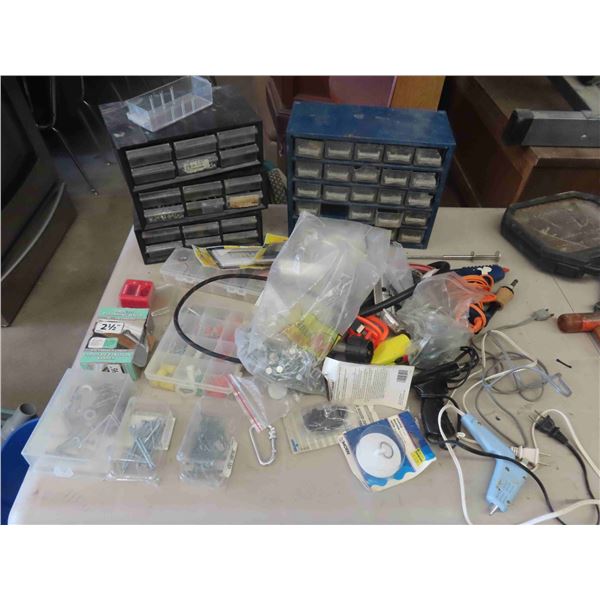 Parts Organizers, Soldering Guns, Assorted Nails + Screws
