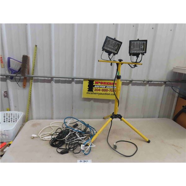 Halogen Double Head Work Light , Assorted Smaller Extension 