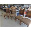 Image 2 : 4 Wood with Cloth Seat Dining Room Chairs 