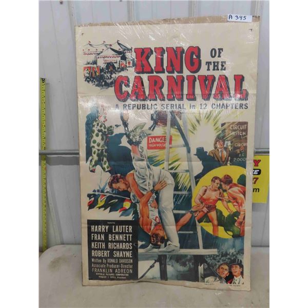 Movie Poster 1955 King Of The Carnival 26 X 41 McSherry Auction Movie poster 1955 king of the carnival 26 x 41 mcsherry auction