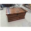 Image 1 : Wood with Steel Straps Storage/ Toy Box with Hinged Lid 16" x 19" x 32"