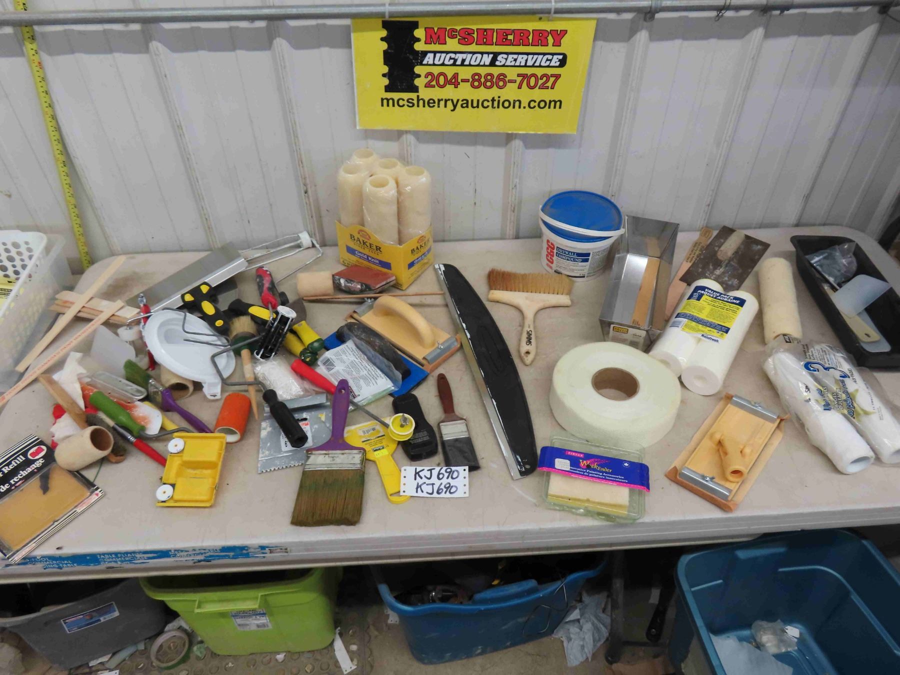 Compound Scraper Painting Supplies ; Rollers, Brushes, Tape, Mud Supplies, Drywall ...