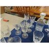 Image 3 : 24 Clear Glass Items ; Decanter + Wine Glasses - Crystal + Cut Glass