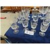 Image 4 : 24 Clear Glass Items ; Decanter + Wine Glasses - Crystal + Cut Glass