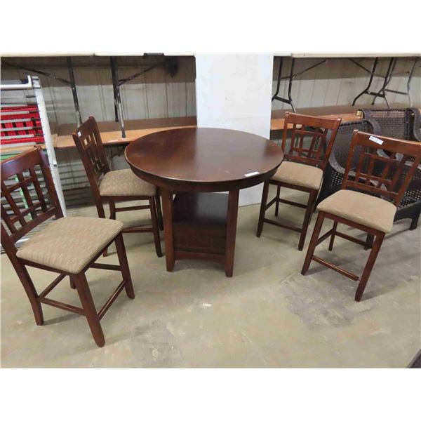 Pub Style Table 36" x 42" & 4 Chairs