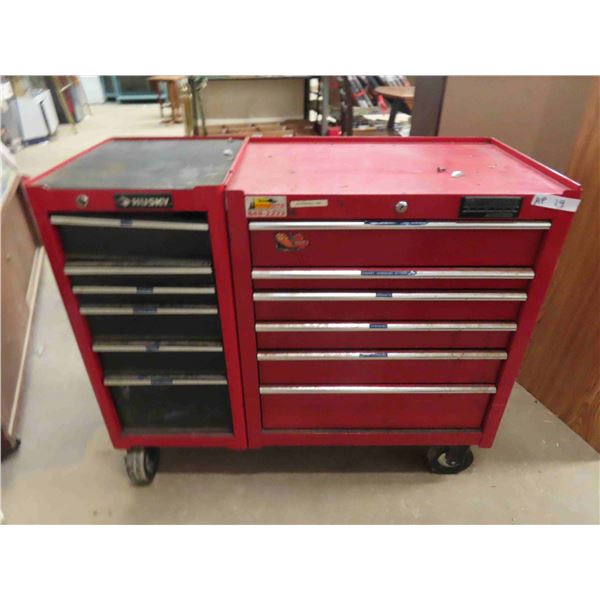 Husky Rolling Cabinet - Bottom Only Section with 12 Drawers 18  x 34  x 42 