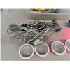 Image 3 : Plastic Bin with Many Extension Cords, LED Open Sign, Speciality Tape