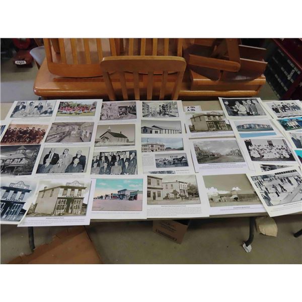 Large Assortment Reproduction Vintage Stonewall Town + Building Pictures
