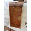 Image 7 : Antique Wood Drawer, 6 Glass Blocks