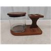 Image 5 : Snider Fireplace Electric Clock, Pipe Stand wit Glass Humidor