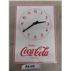 Image 1 : Coca-Cola Battery Operated Metal Clock 9.5" x 13.5"