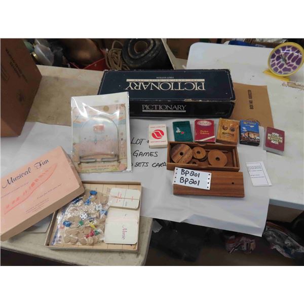 Advertising Cards, Musical Fun Game, Pictionary, Wooden Toy Box, Basketball Game